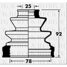 BCB2868 BORG & BECK Пыльник, приводной вал