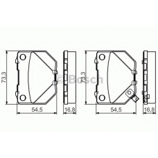 0 986 495 137 BOSCH Комплект тормозных колодок, дисковый тормоз