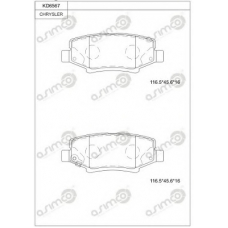 KD6567 ASIMCO Комплект тормозных колодок, дисковый тормоз