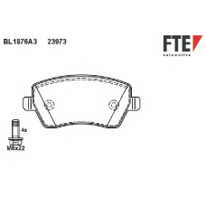 BL1876A3 FTE Комплект тормозных колодок, дисковый тормоз