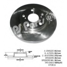 IBT-1275 IPS Parts Тормозной диск