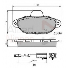 ADB21602 COMLINE Комплект тормозных колодок, дисковый тормоз