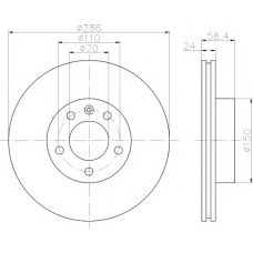 MDC866 MINTEX Тормозной диск