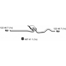 143042 ERNST Средний глушитель выхлопных газов
