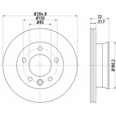 8DD 355 118-051 HELLA Тормозной диск