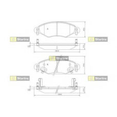 BD S828P STARLINE Комплект тормозных колодок, дисковый тормоз