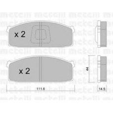 22-0245-1 METELLI Комплект тормозных колодок, дисковый тормоз