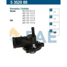 5352088 FAE Термостат, охлаждающая жидкость