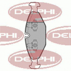 LP1000 DELPHI Комплект тормозных колодок, дисковый тормоз