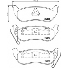 8DB 355 020-631 HELLA PAGID Комплект тормозных колодок, дисковый тормоз