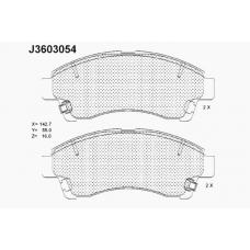 J3603054 NIPPARTS Комплект тормозных колодок, дисковый тормоз