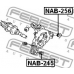 NAB-256 FEBEST Втулка, рычаг колесной подвески
