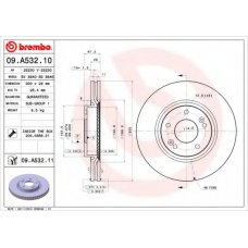 09.A532.11 BREMBO Тормозной диск