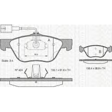 8110 12005 TRIDON Brake pads - front