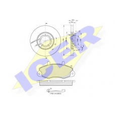 30896-5610 ICER Комплект тормозов, дисковый тормозной механизм