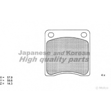 N009-01 ASHUKI Комплект тормозных колодок, дисковый тормоз
