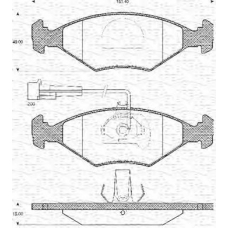 363702161023 MAGNETI MARELLI Комплект тормозных колодок, дисковый тормоз