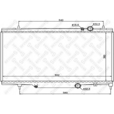 10-25164-SX STELLOX Радиатор, охлаждение двигателя