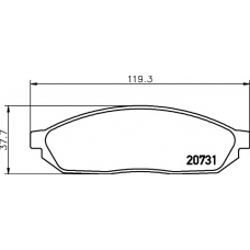 2073102 TEXTAR Комплект тормозных колодок, дисковый тормоз