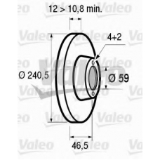 186157 VALEO Тормозной диск