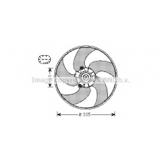 PE7553 AVA Вентилятор, охлаждение двигателя