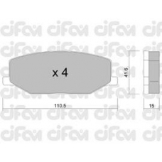 822-097-0 CIFAM Комплект тормозных колодок, дисковый тормоз