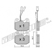 015.0 TRUSTING Комплект тормозных колодок, дисковый тормоз