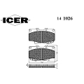 141026 ICER Комплект тормозных колодок, дисковый тормоз