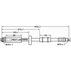 FBH6909 FIRST LINE Тормозной шланг