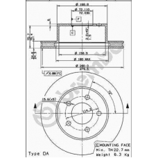 09.7421.80 BREMBO Тормозной диск