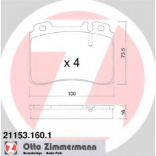 21153.160.1 ZIMMERMANN Комплект тормозных колодок, дисковый тормоз