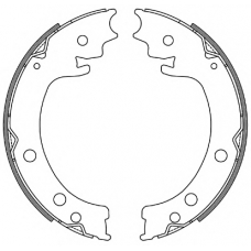 Z4629.00 WOKING Комплект тормозных колодок, стояночная тормозная с