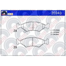 20243 GALFER Комплект тормозных колодок, дисковый тормоз