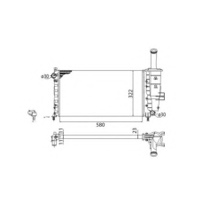 350213173003 MAGNETI MARELLI Радиатор, охлаждение двигателя