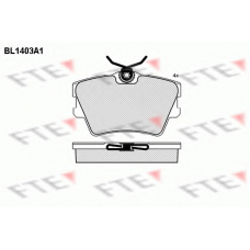 BL1403A1 FTE Комплект тормозных колодок, дисковый тормоз