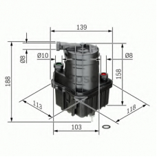 0 450 907 016 BOSCH Топливный фильтр