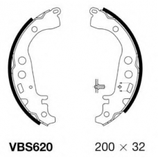 VBS620 MOTAQUIP Комплект тормозных колодок