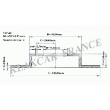 25034z KLAXCAR FRANCE Тормозной диск