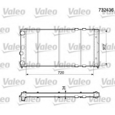 732436 VALEO Радиатор, охлаждение двигателя