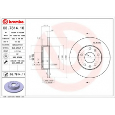 08.7814.11 BREMBO Тормозной диск