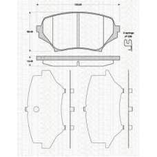 8110 50025 TRISCAN Комплект тормозных колодок, дисковый тормоз