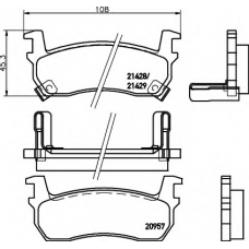 8DB 355 010-421 HELLA Комплект тормозных колодок, дисковый тормоз