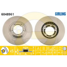 6048961 GIRLING Тормозной диск
