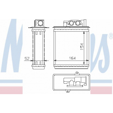 71954 NISSENS Теплообменник, отопление салона