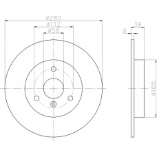 8DD 355 106-591 HELLA PAGID Тормозной диск