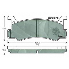 GDB375 TRW Комплект тормозных колодок, дисковый тормоз