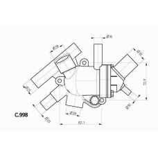 C.998.88 BEHR Термостат, охлаждающая жидкость