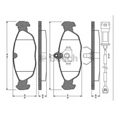 0 986 TB2 677 BOSCH Комплект тормозных колодок, дисковый тормоз