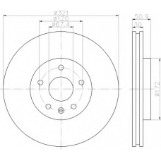 8DD 355 121-581 HELLA Тормозной диск