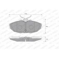 151-1911 WEEN Комплект тормозных колодок, дисковый тормоз